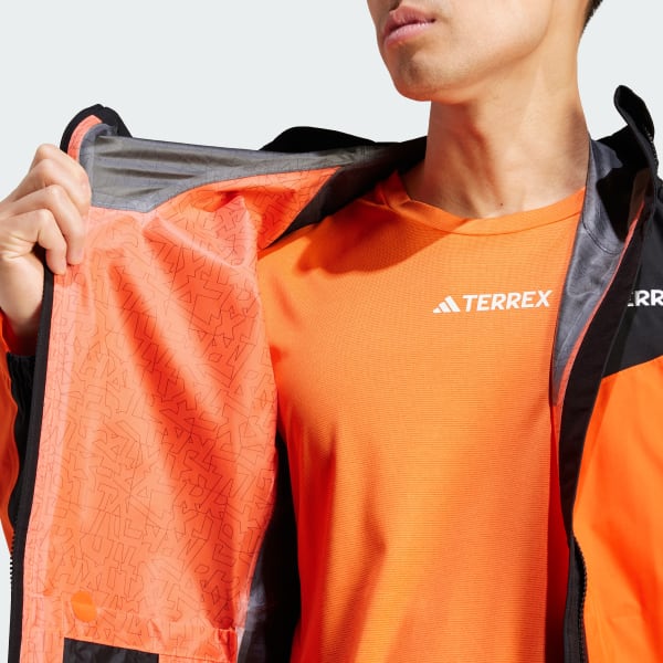 adidas Terrex Multi Jacket Rain.Rdy Hiking - 2.5L Orange Men\'s US | adidas 