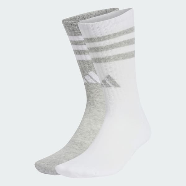 Blanco Calcetines Clásicos Sportswear Glam 3 Franjas Acolchadas 2 Pares