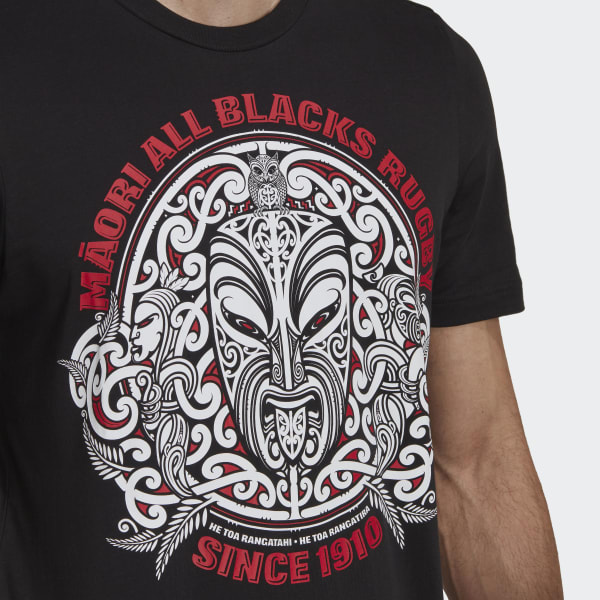 Zwart Maori All Blacks Rugby Graphic T-shirt VM853