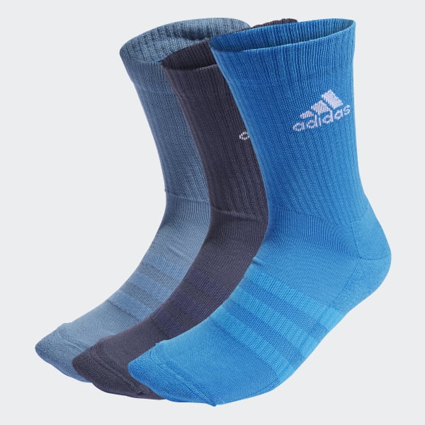 Blue Cushioned Crew Socks 3 Pairs FXI66