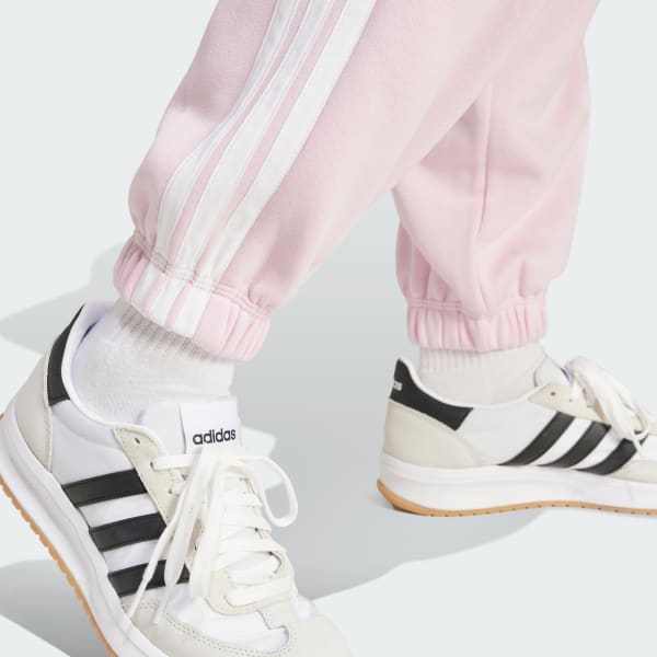 Essentials 3-Stripes Fleece Loose-Fit Pants