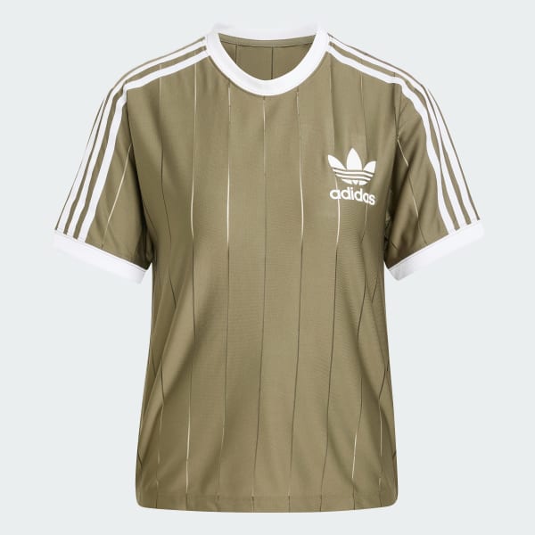 Green Adicolor 3-Stripes Pinstripe Tee