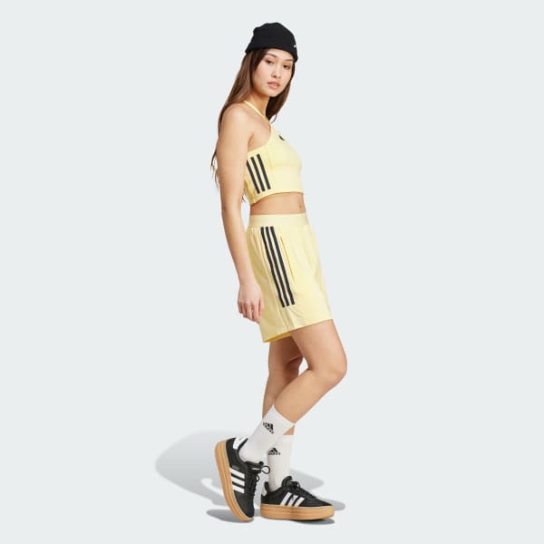 Yellow Tiro Cut 3-Stripes Jacquard Shorts