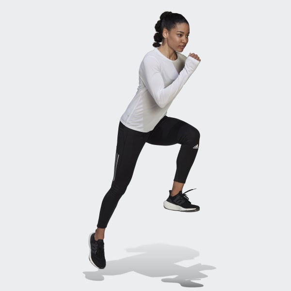 biela Tričko Run Icons Running Long Sleeve V6444