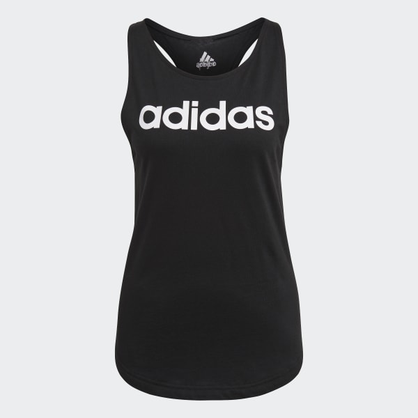 adidas Essentials Loose Logo Tank Top - Black | Women's Training ...