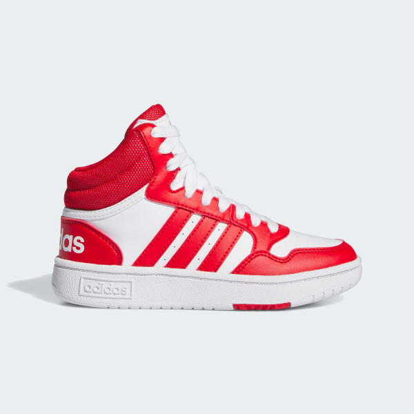 White Hoops Mid Shoes