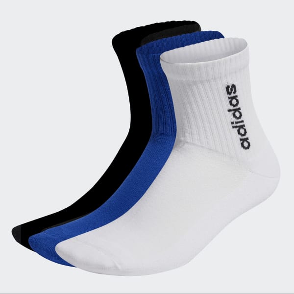 modrá Ponožky Half-Cushioned Quarter – 3 páry DM284