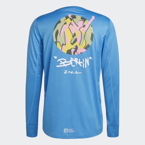 Niebieski Own the Run Long Sleeve Tee EBS65