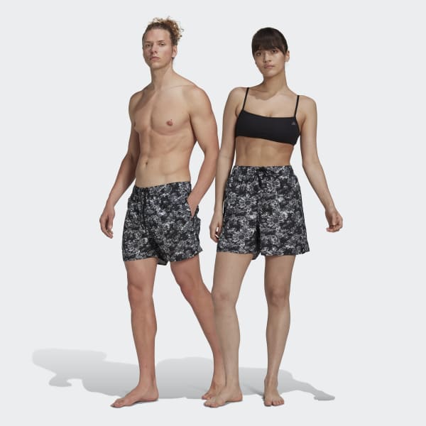 Negro Bañador Short Length Graphic (Género neutro)
