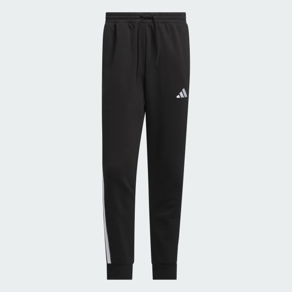 Negro Pantalón Essentials 3 Tiras de felpa