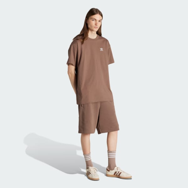hnědá Tričko Essential Color Logo Oversized