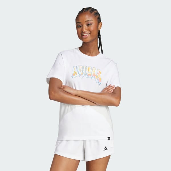 Blanco Playera Infill Graphic