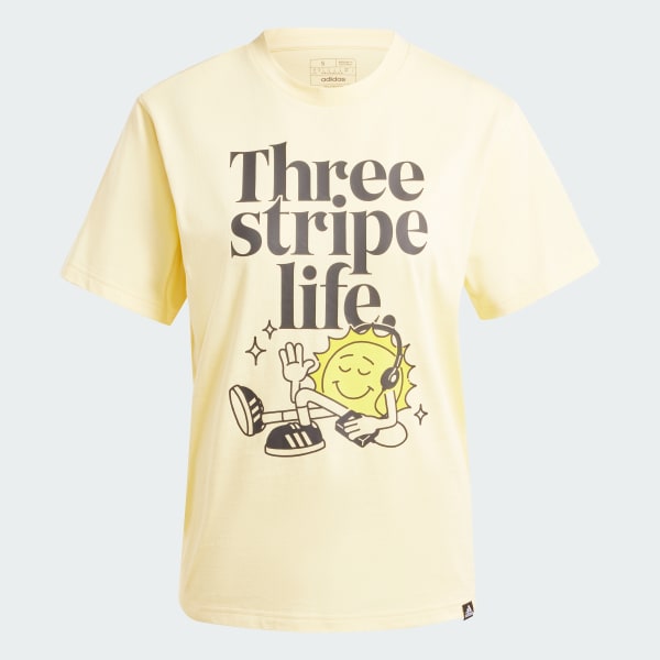 Amarillo Playera Positivity Estampada