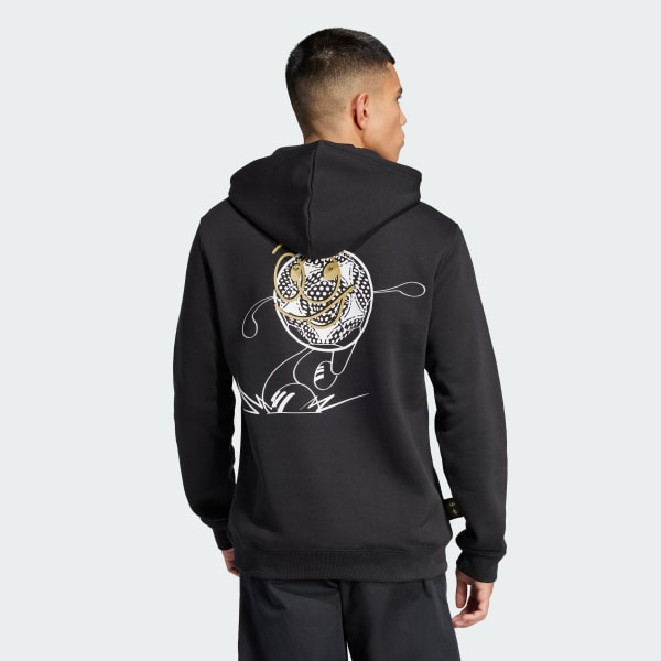 Schwarz Juventus Turin Graphic Hoodie