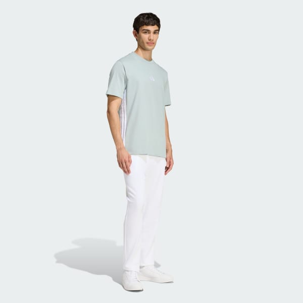 Verde Playera Essentials 3 Franjas Tejido Jersey