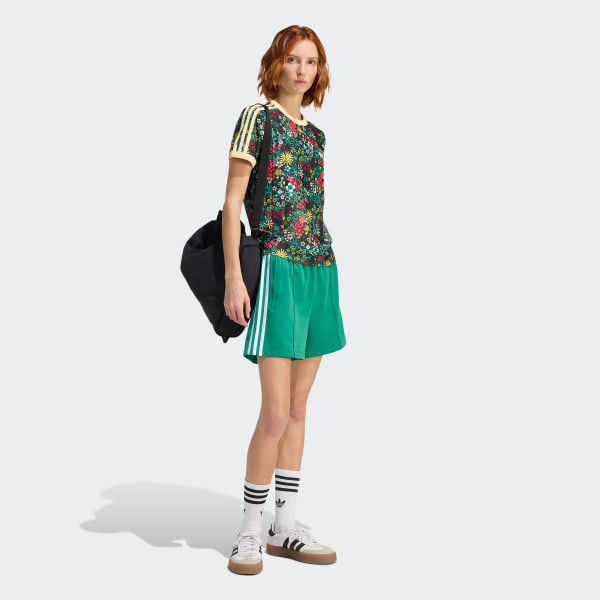 cerná TRIČKO ADIDAS ORIGINALS X LIBERTY LONDON 3 STRIPES