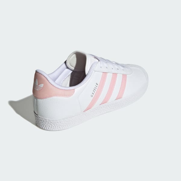 Adidas gazelle sale white leather junior