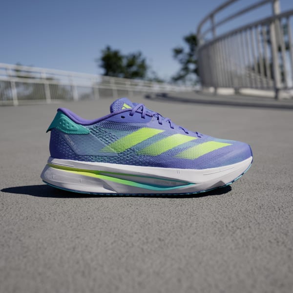 Adidas running shoes blue and green online