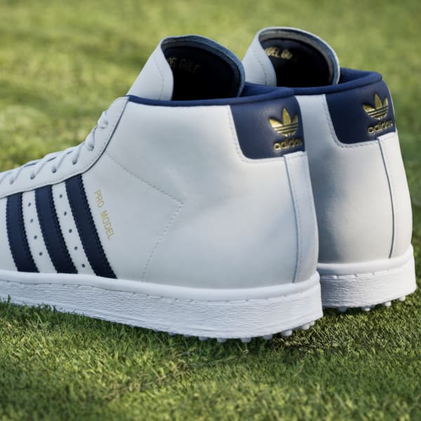 adidas Pro Model Midcut Spikeless Golf Shoes - White | Free