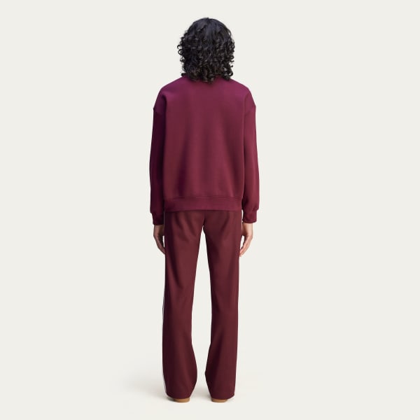 Burgundy adidas x Sporty & Rich Track Pants