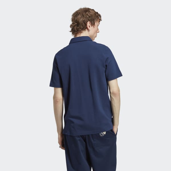 Blue Blokepop Polo Shirt