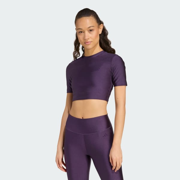 Violeta Camiseta brillante de entrenamiento Essentials