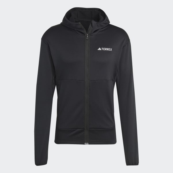 Zwart TERREX XPERIOR LIGHT FLEECE CAPUCHONJACK