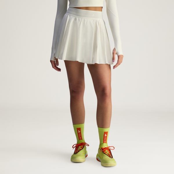 Beige adidas By Stella McCartney Training Pleated tennisskørt