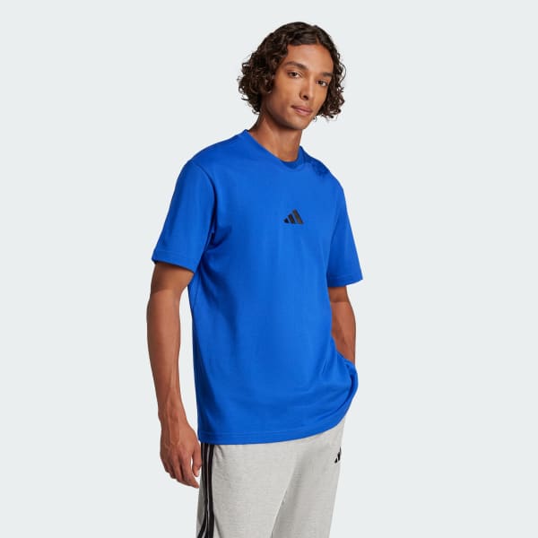 Azul Playera de tejido de punto jersey Essentials con logo pequeño
