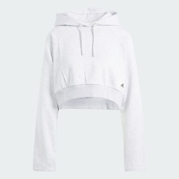 Grey The Safe Place Crop Hoodie