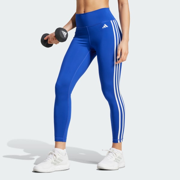 Leggings 7/8 Train Essentials 3-Stripes High-Waisted Blu adidas