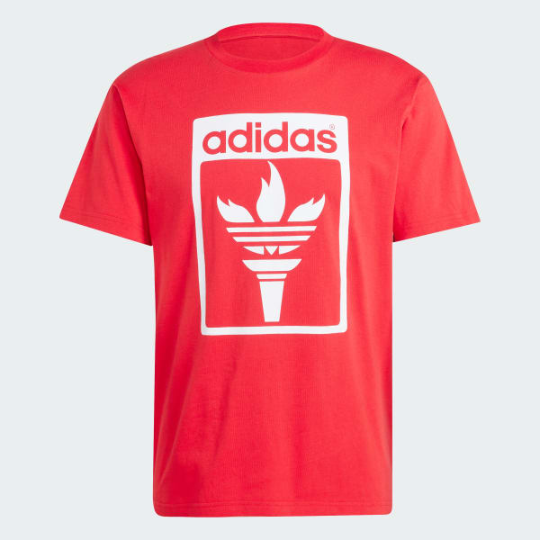 Rojo Camiseta Trefoil Torch