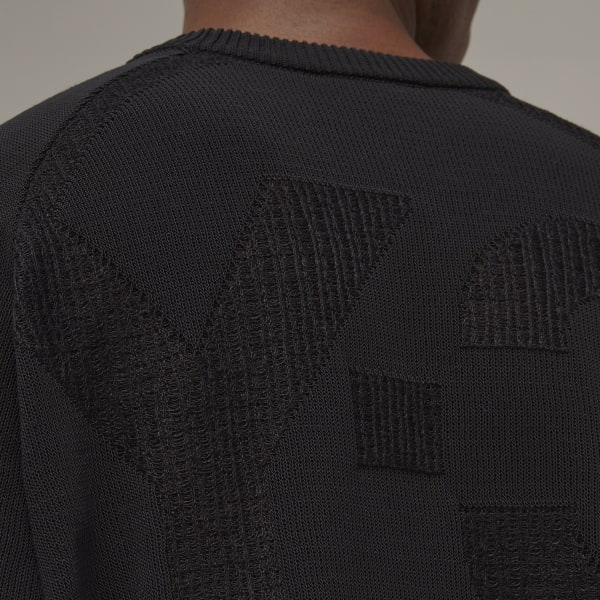 Black Y-3 Classic Knit Crew Sweatshirt AT135