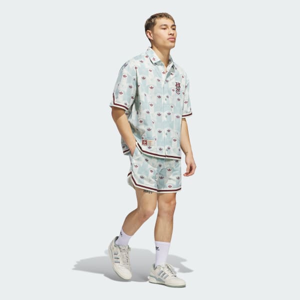 Beige Playera Estampa Corrida Shooter HYC Unisex