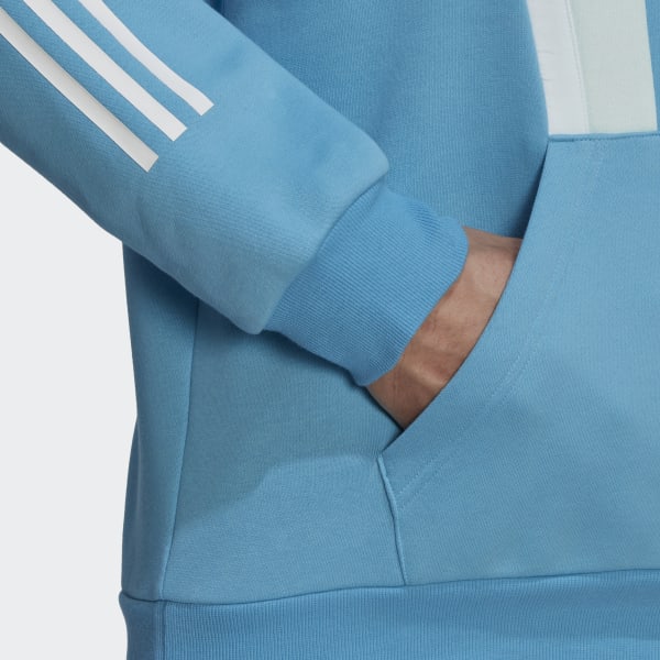 modrá Mikina adidas Sportswear Fleece Hooded Top QF758