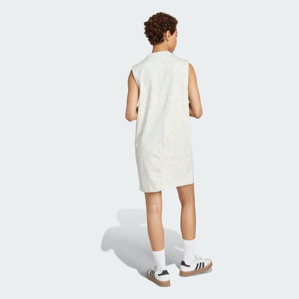 Multicolor Essentials 3-Stripes Print Sleeveless Dress