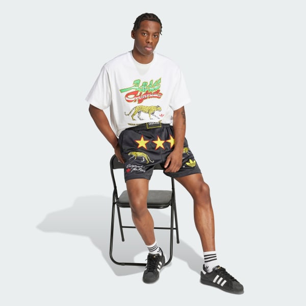 Black adidas Originals In The Ring Graphic Shorts