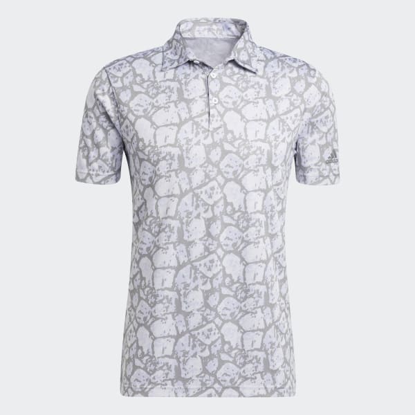 Purple Cobblestone-Print Recycled Content Polo Shirt BM523