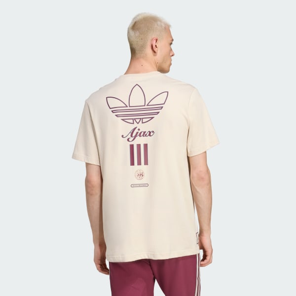 Bezowy Koszulka z grafiką Ajax Amsterdam Terrace Icons