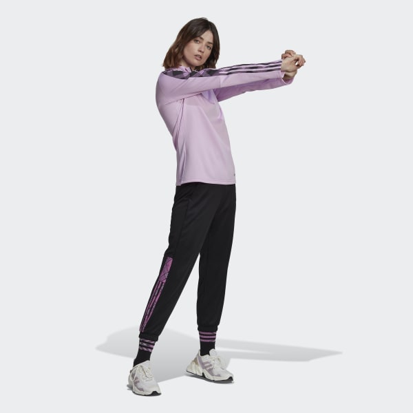 Fioletowy Tiro Fleece Mid-Layer Shirt MMB86
