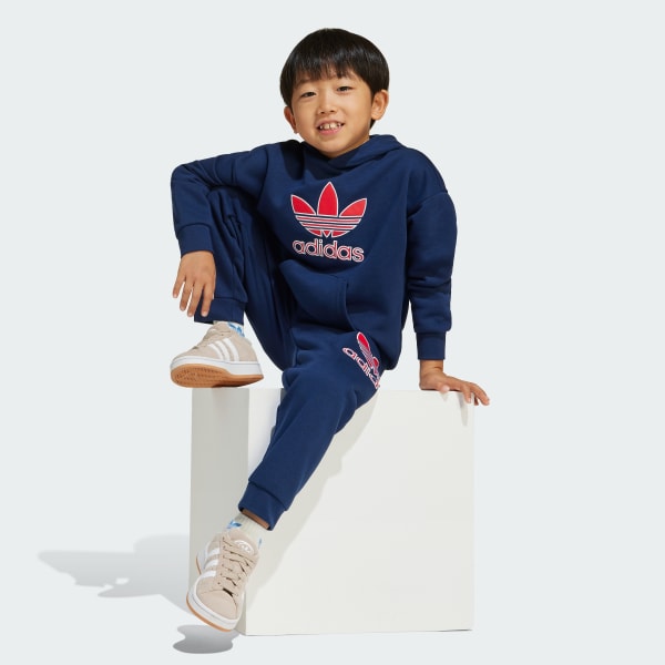 Niebieski Zestaw Big Logo Hoodie Kids