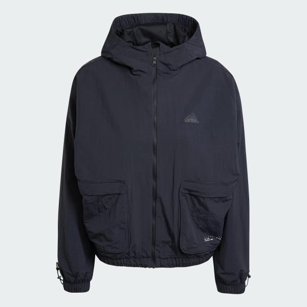 All black adidas windbreaker discount