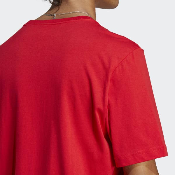 Red Essentials Single Jersey Embroidered Small Logo Tee