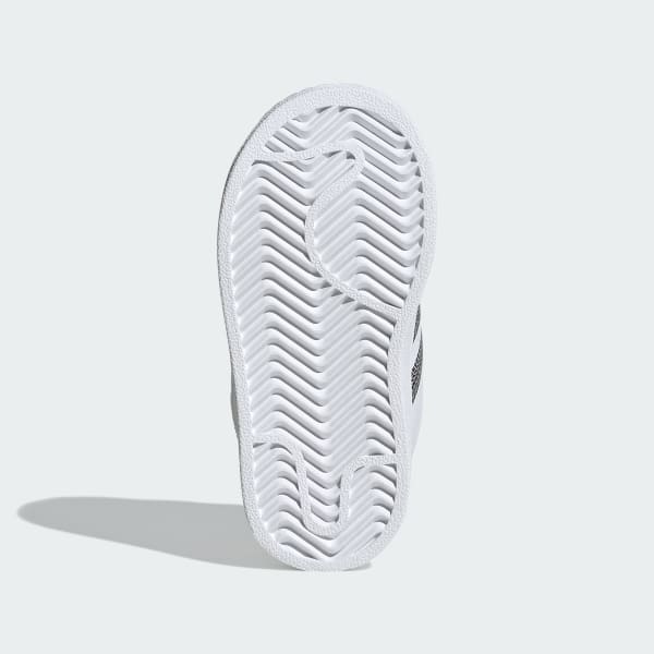 Branco Tênis Fecho Confortável adidas Pixar Carros Superstar II Infantil