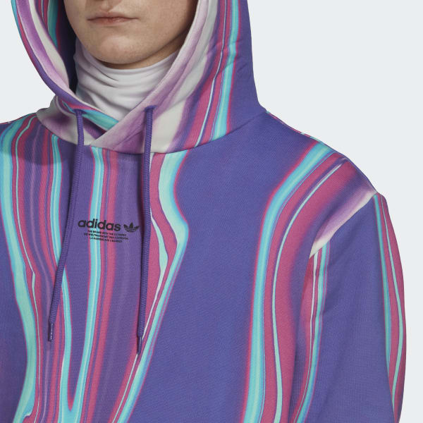 Purple Hyperreal Allover Print Hoodie ZJ797