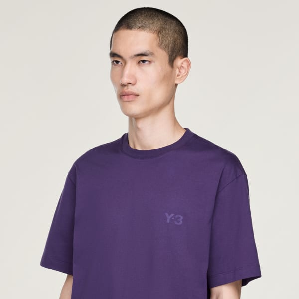 ★adidas★Y-3 LOGO SHORT SLEEVE TEE 半袖Tシャツ★追跡可 adidas Short Sleeve Regular Fit Tee - Black | Free Shipping