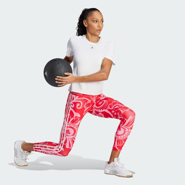 Rojo adidas x FARM Rio 7/8 Leggings