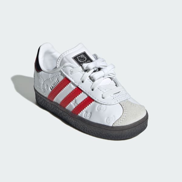 White adidas x Hello Kitty Gazelle Comfort Closure Elastic Laces Shoes Kids