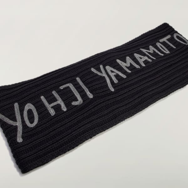 Svart Y-3 Oversized Chunky Knit Skjerf