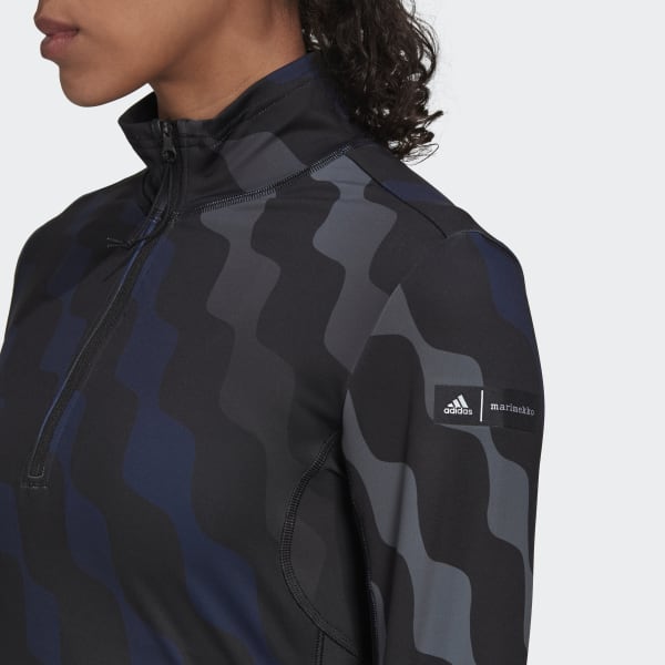 zwart Marimekko Run Icon 3-Stripes Jurk SH264